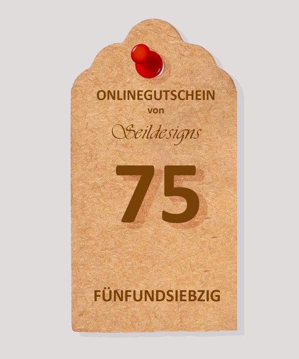 Seildesigns Gutschein 75 €